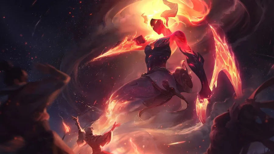 Infernal Akali skin splash art
