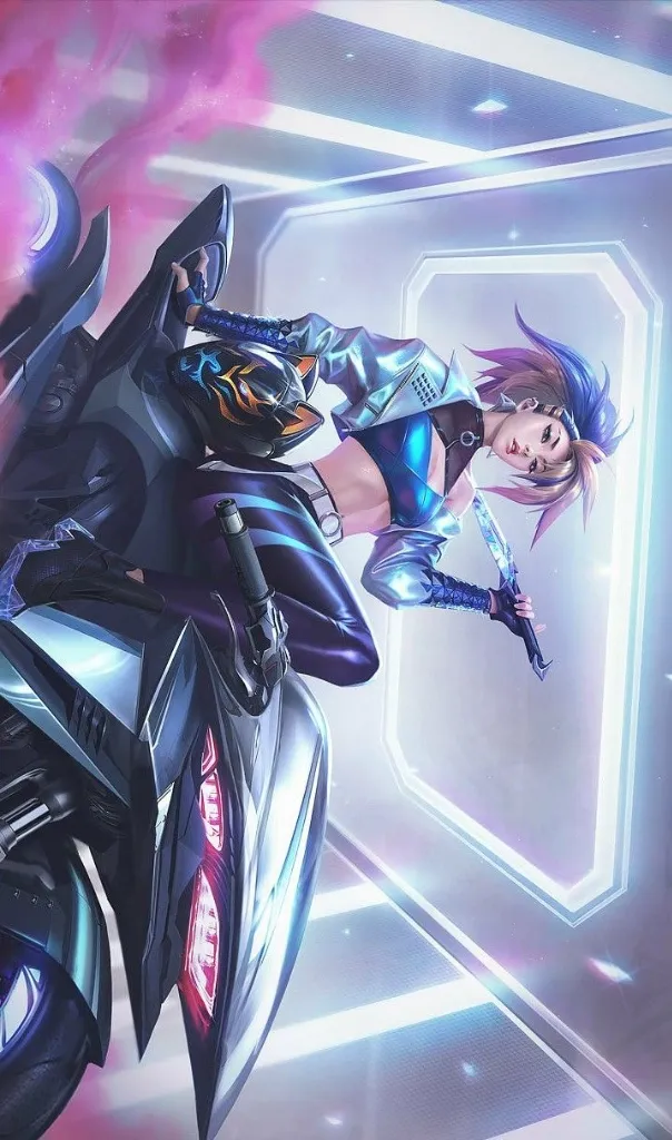 K/DA All Out Akali skin splash art