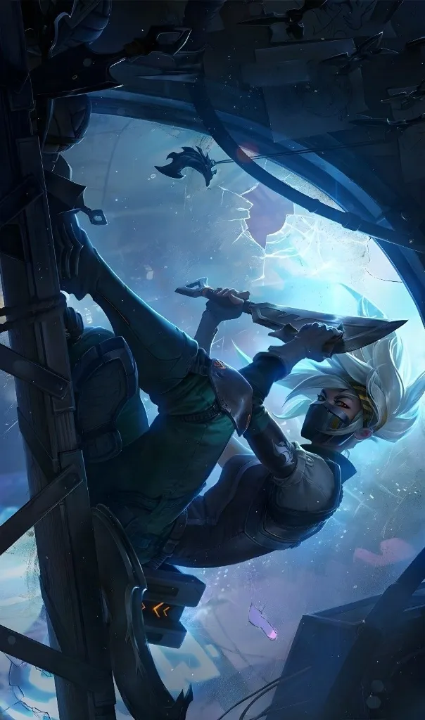 Silverfang Akali skin splash art