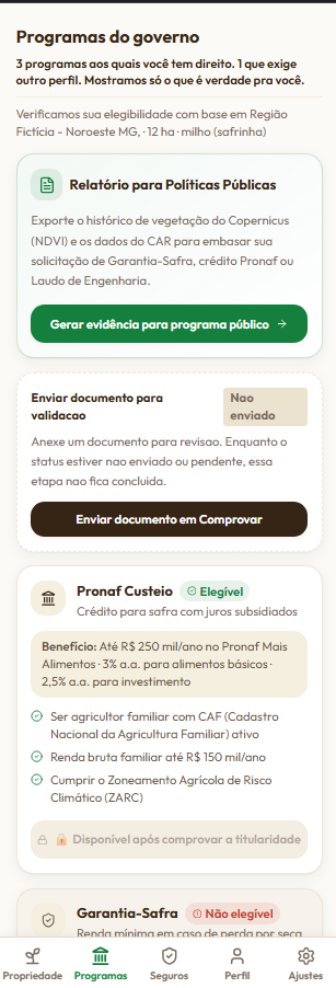 SafraSense government programs