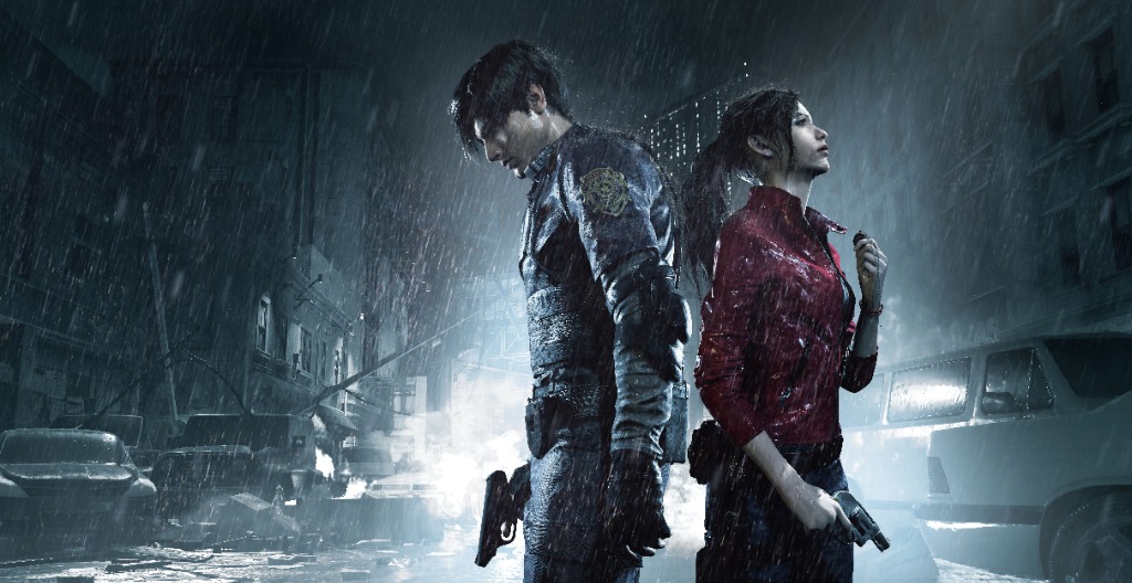 Resident Evil 2 timeline visualization - scene representing Raccoon City, USA