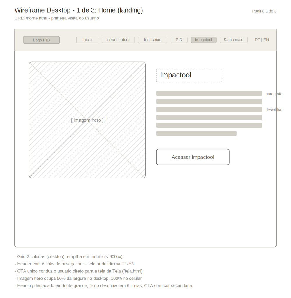 Low-fi wireframe — home