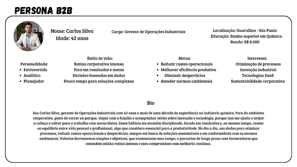Greenback B2B Persona - Carlos Silva